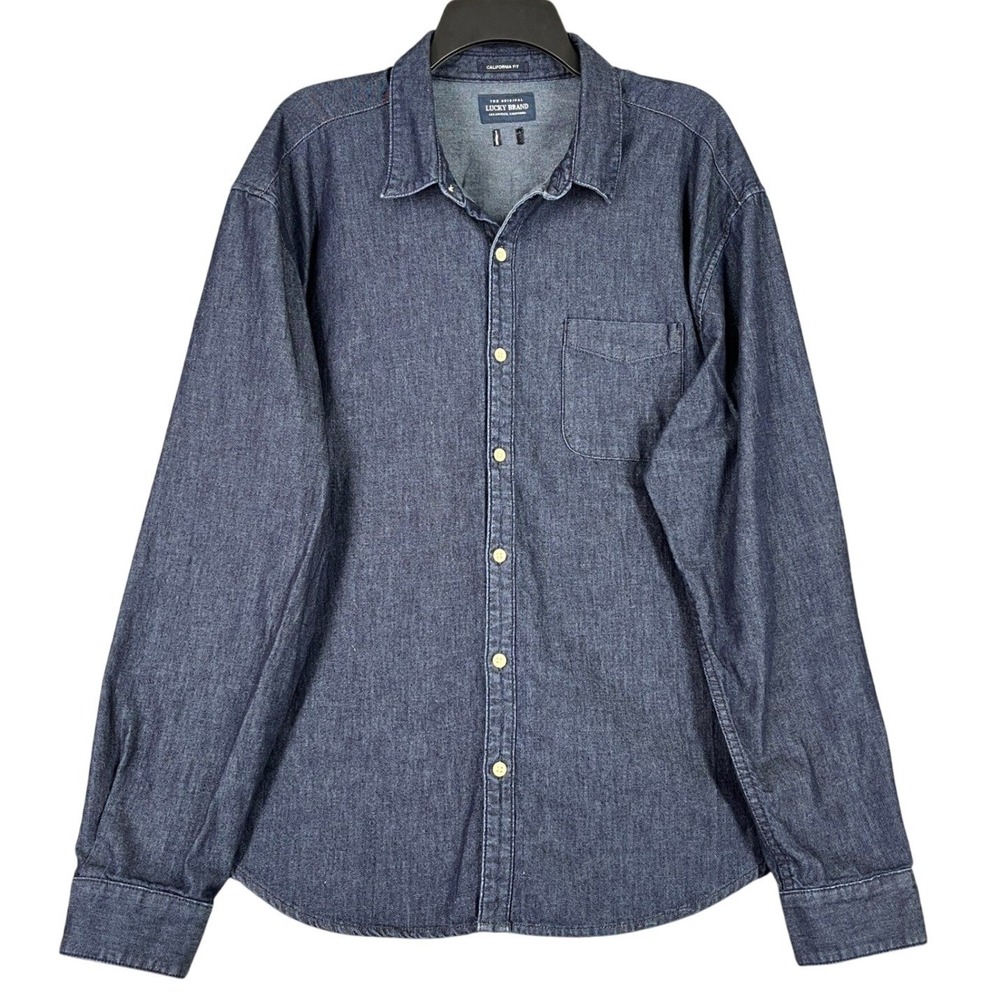 Lucky Brand California‎ Fit Shirt Men M Vintage Y2K Workwear Casual Pocket